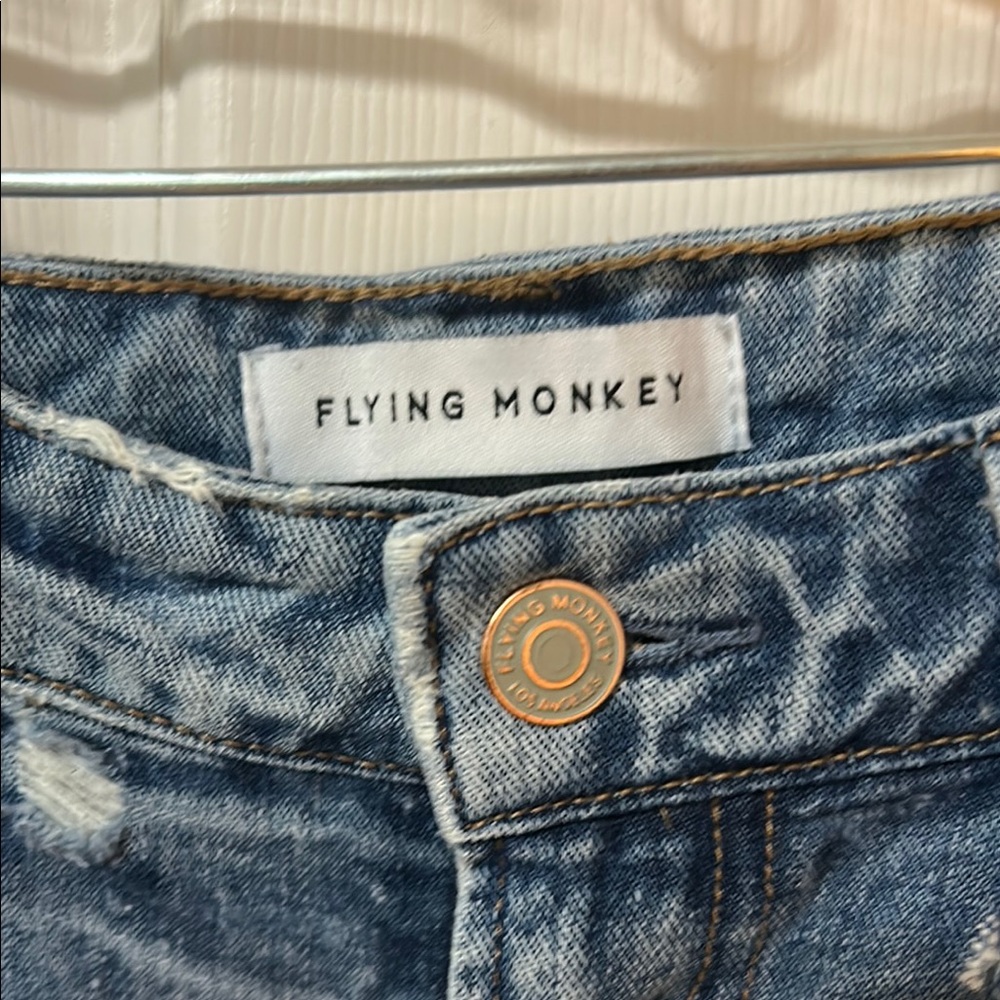Flying Monkey Blue Distressed Denim Jeans